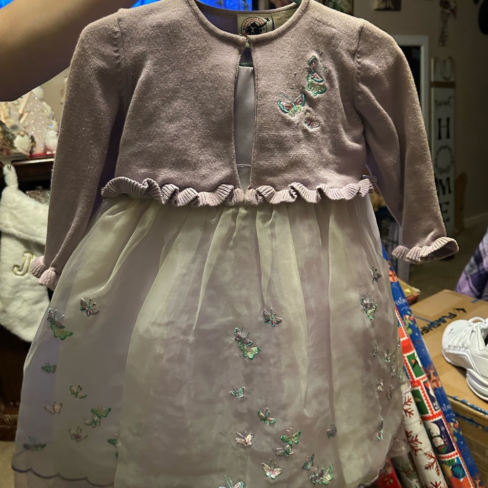 Beautiful purple dress with flowers